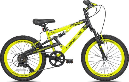 Genesis 20 Savage Boy's Mountain Bike, Yellow/Black