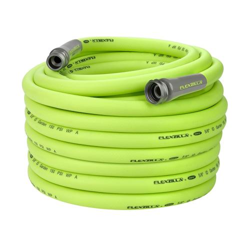 FlexzillaA Garden Hose, 5/8*100', 3/4 - 11 1/2 GHT Fittings, Flexible Hybrid Polymer, ZillaGreenA