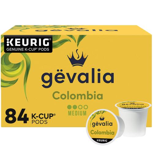 Gevalia Colombia K-Cup Coffee Pods, for a Keto and Low Carb Lifestyle, 84 ct Box