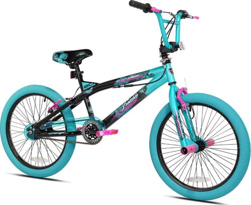 Kent 20 Girls BMX Bike, Trouble, Aqua/Black/Pink