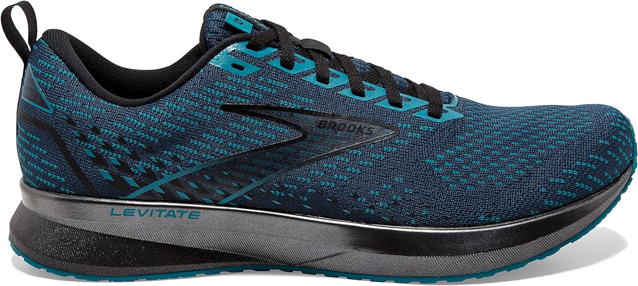 Men's Brooks Levitate 5, Titan/Crystal Teal/Black, 12 D Medium
