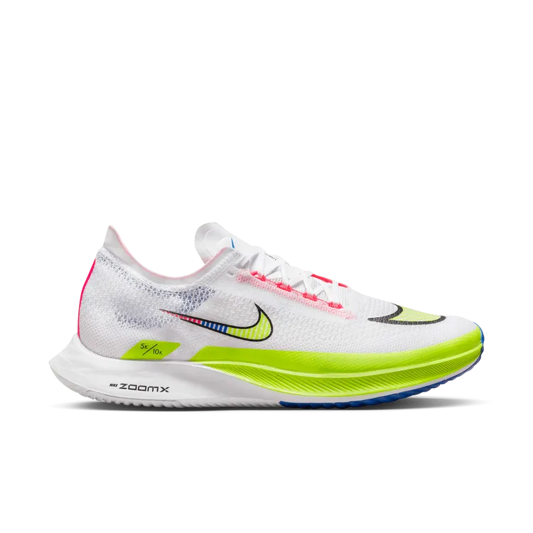 Men's Nike ZoomX Streakfly, White/Black-Volt-Racer Blue, 8 D Medium