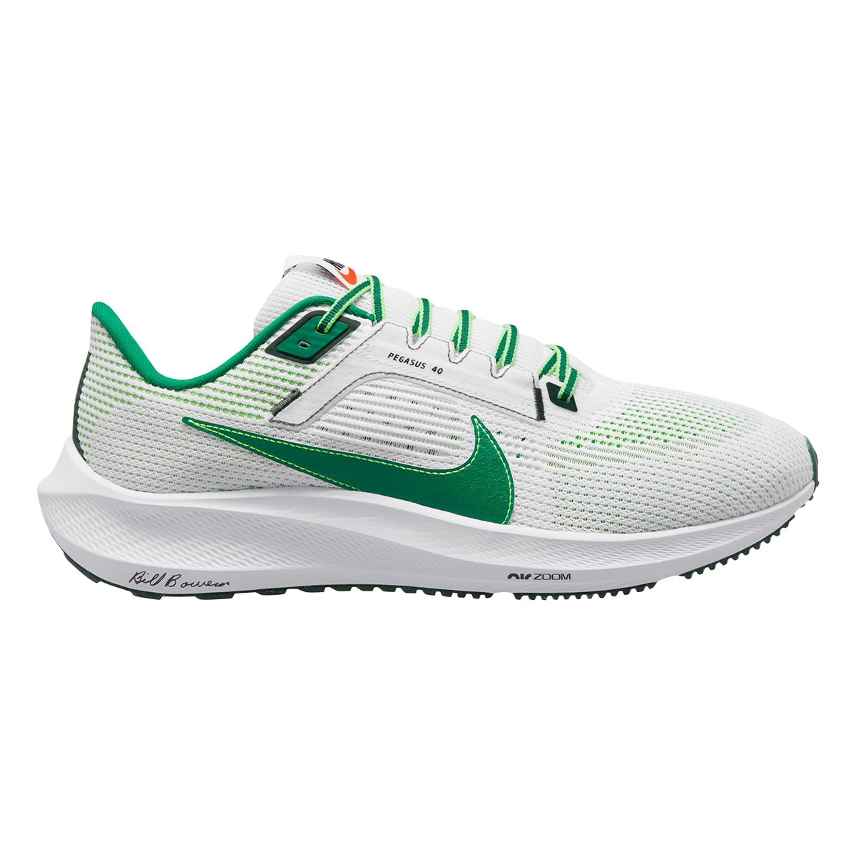Men's Nike Pegasus 40 Premium, White/Fir/Green Strike/Malachite, 11 D Medium