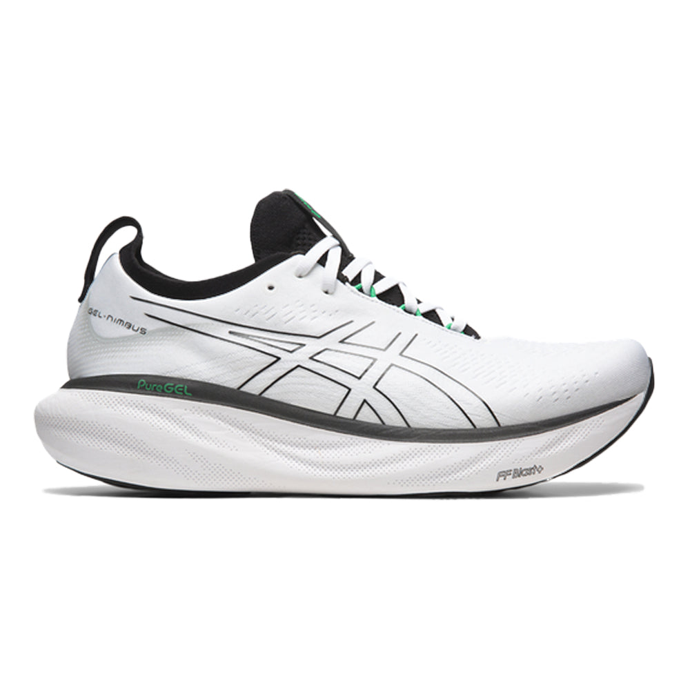 Men's Asics Gel-Nimbus 25, White/Black, 8.5 D Medium