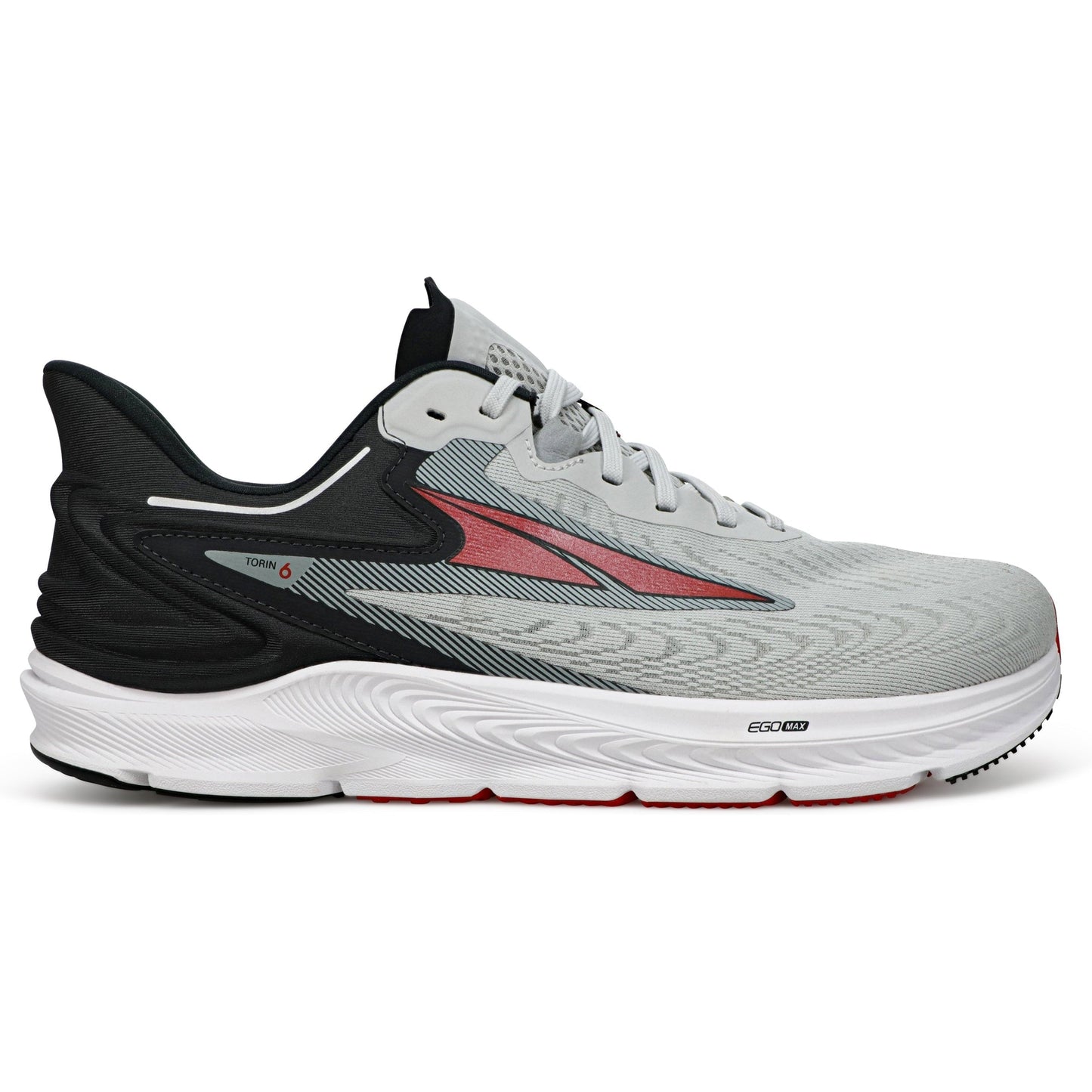 Men's Altra Torin 6, Gray/Red, 7.5 2E Wide