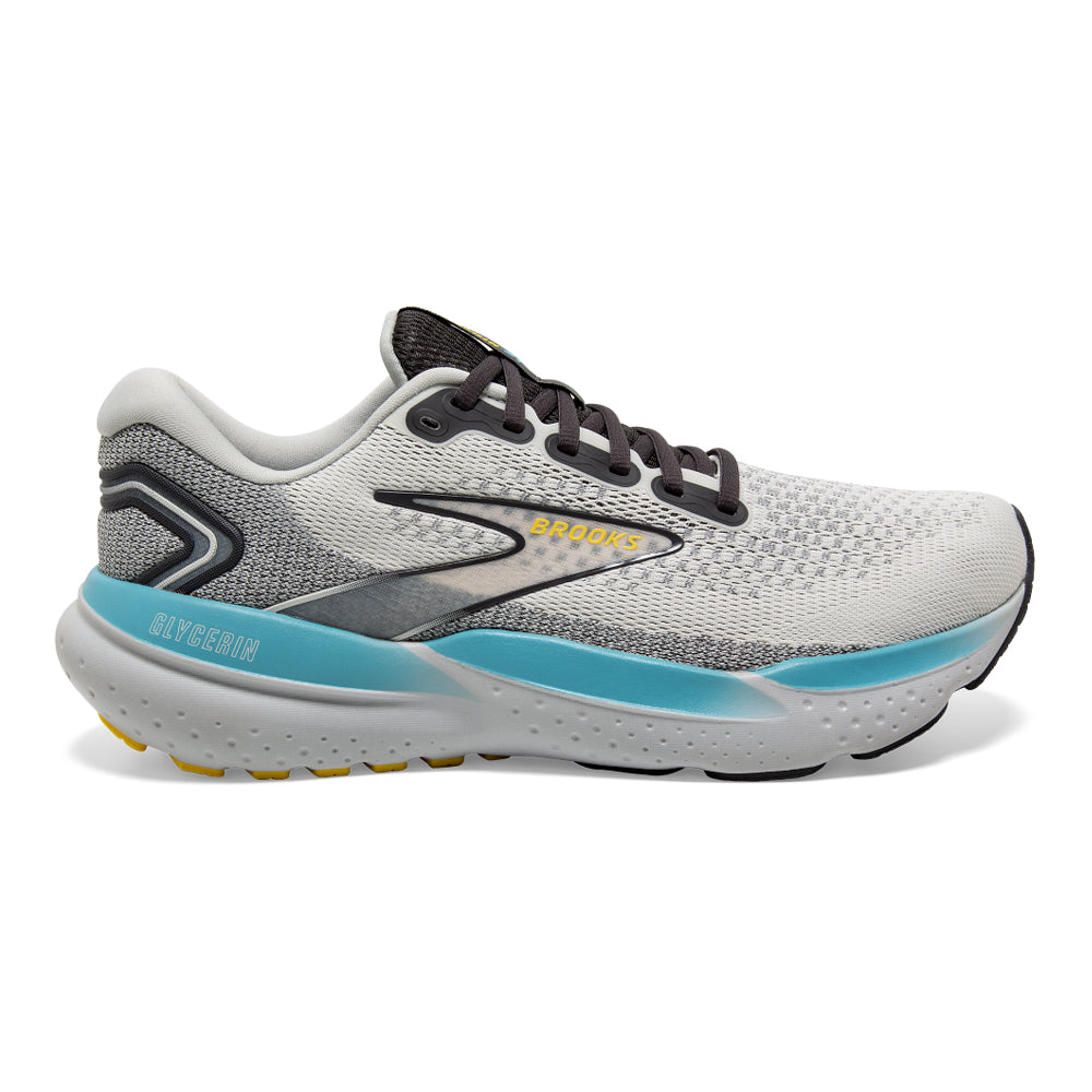 Men's Brooks Glycerin 21, Coconut/Forged Iron/Yellow, 11.5 2E Wide