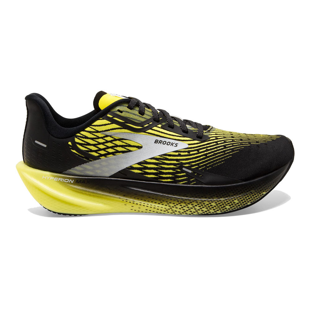 Men's Brooks Hyperion Max, Black/Blazing Yellow/White, 11 D Medium