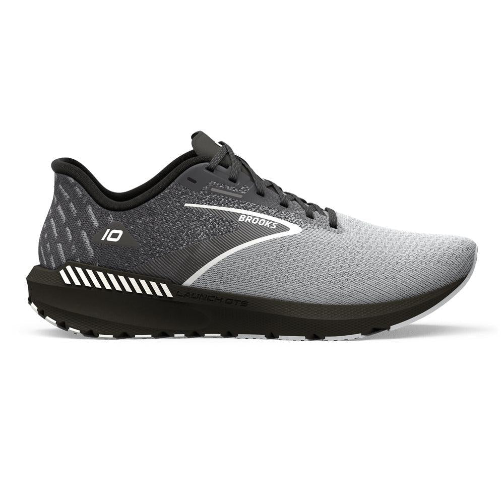 Men's Brooks Launch GTS 10, Black/Blackened Pearl/White, 8.5 D Medium