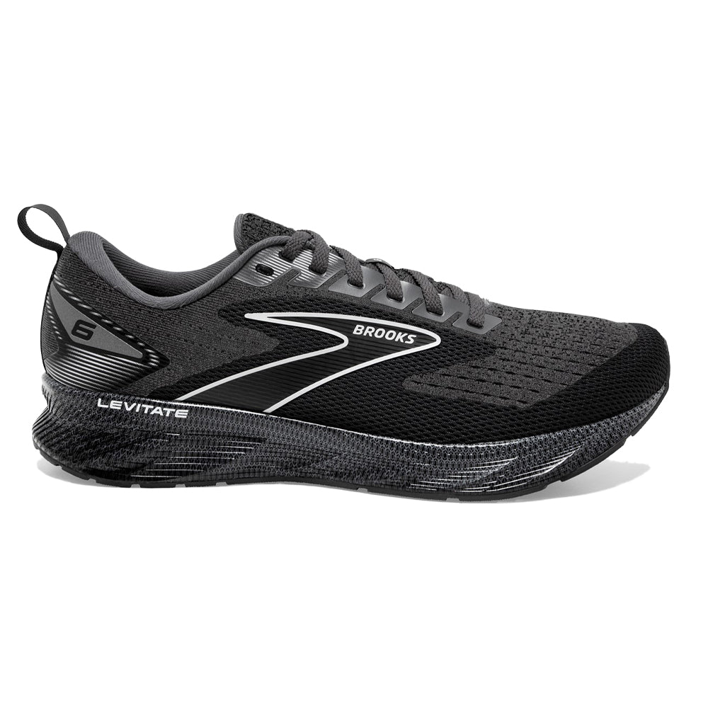 Men's Brooks Levitate 6, Blackened Pearl/Ebony/White, 11 D Medium