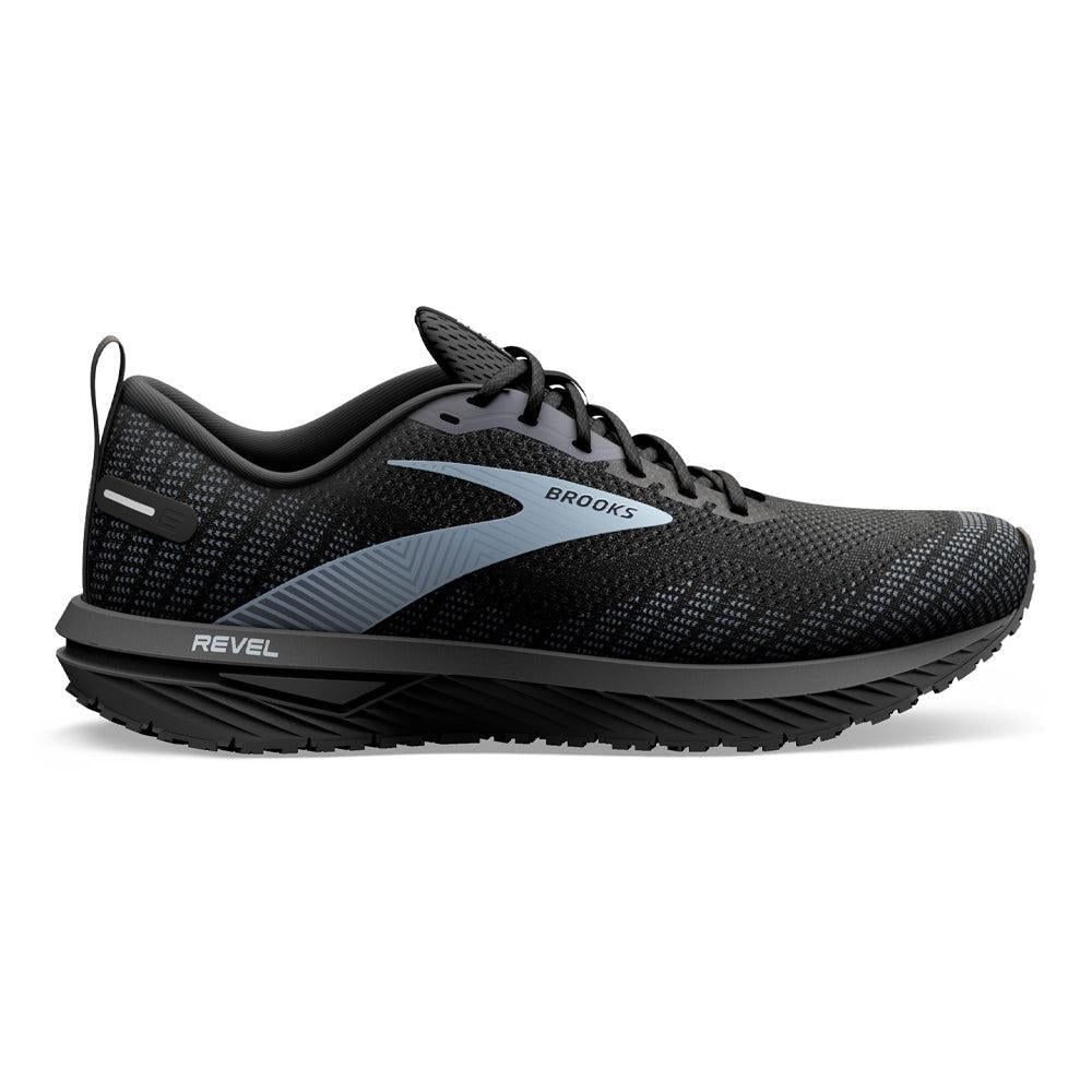 Men's Brooks Revel 6, Black/Blackened Pearl/Grey, 8 D Medium