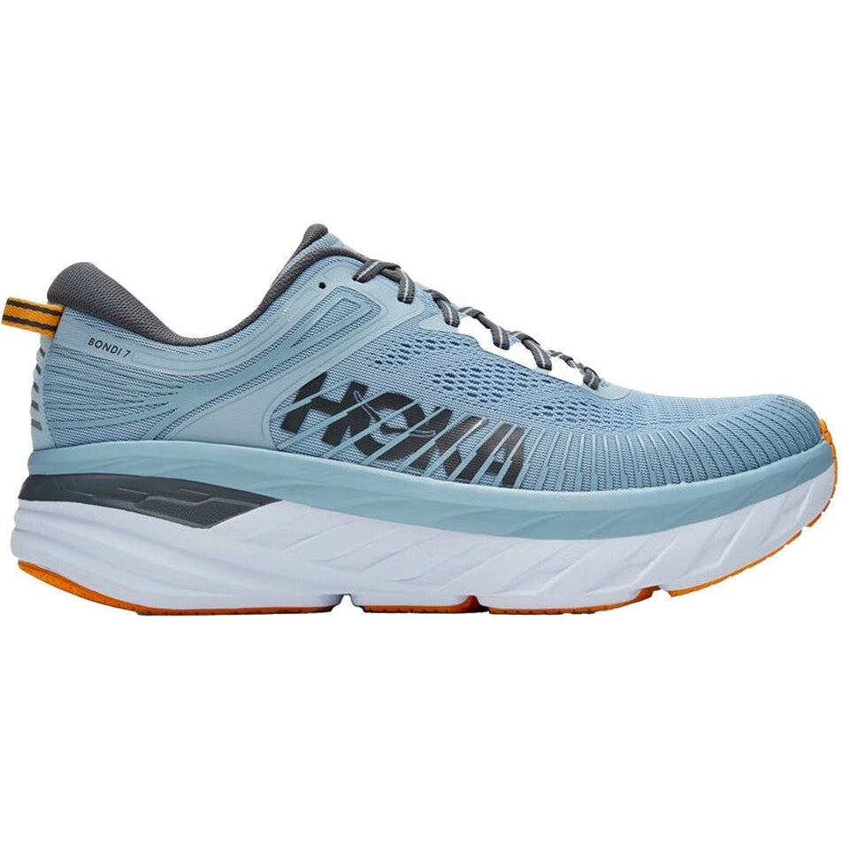 Men's Hoka One One Bondi 7, Blue Fog/Castlerock, 11 D Medium