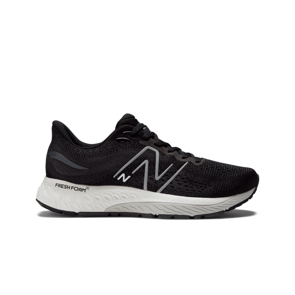 Men's New Balance Fresh Foam X 880v12, Black/Light Aluminum, 12 2E Wide
