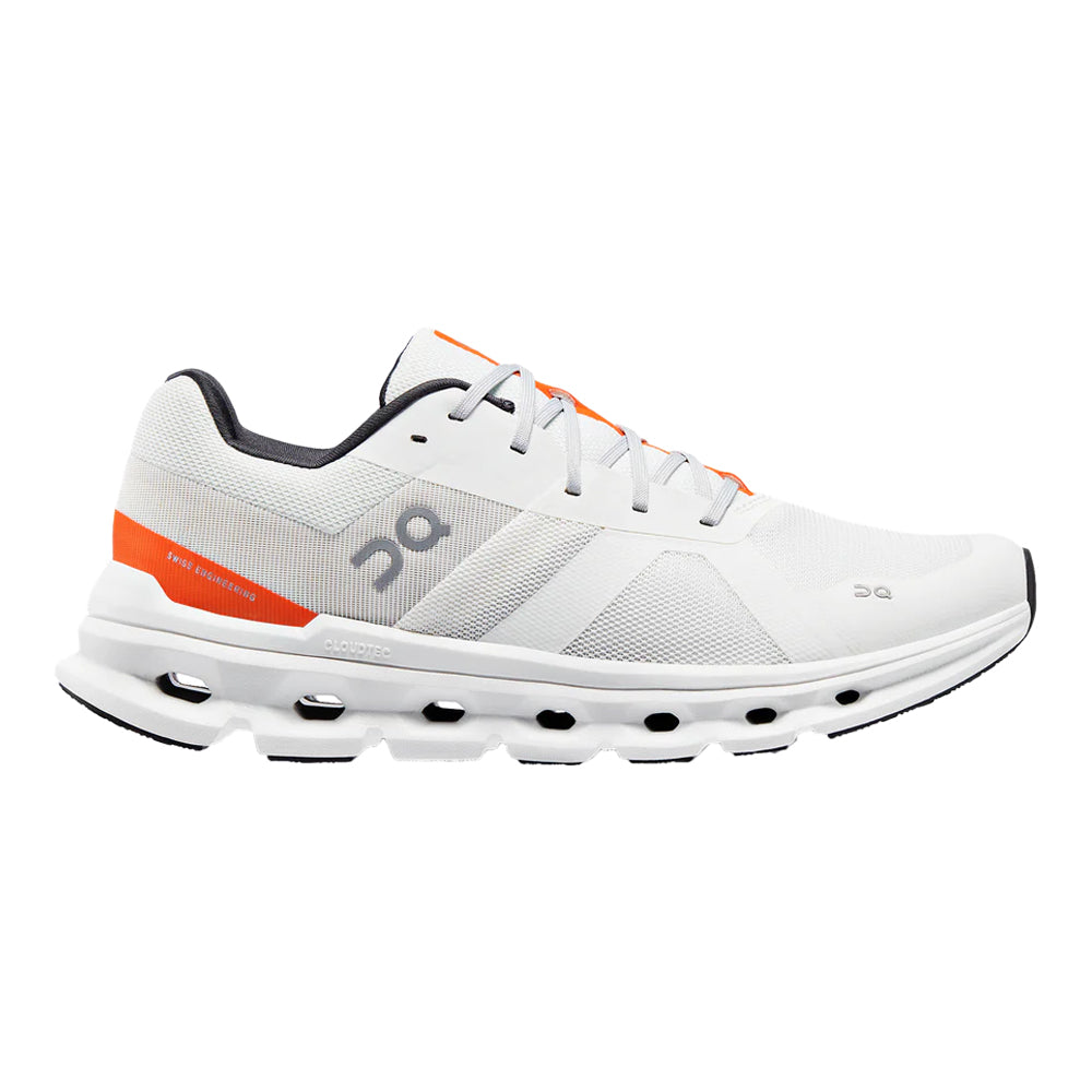 Men's On Cloudrunner, Undyed-White/Flame, 9.5 D Medium