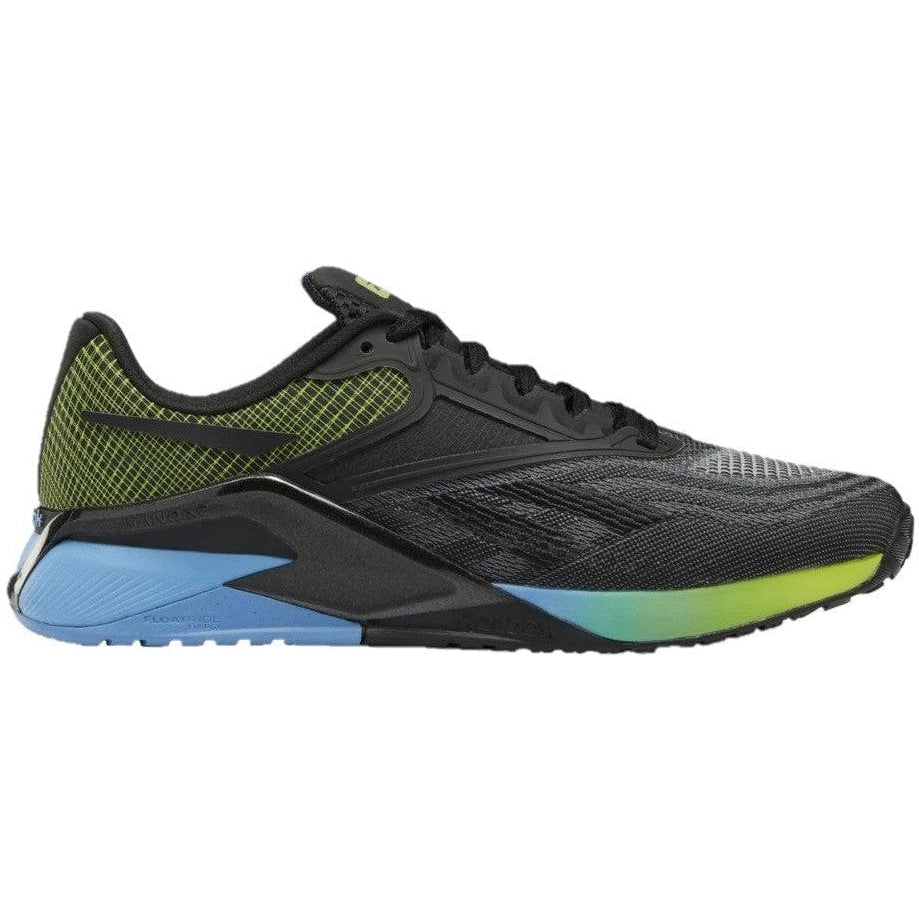 Men's Reebok Nano X2, Core Black/Essential Blue/Acid Yellow, 10.5 D Medium