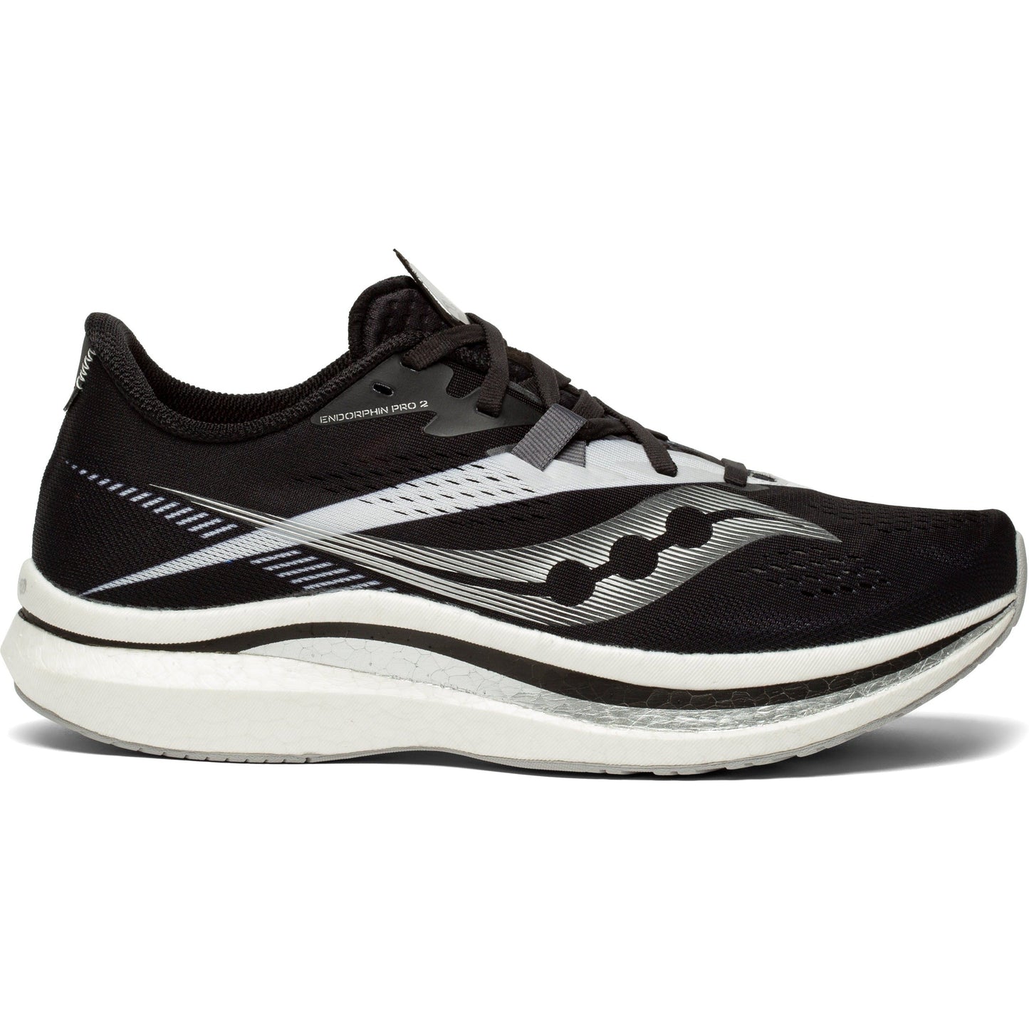 Men's Saucony Endorphin Pro 2, BLACK/WHITE, 11 D Medium