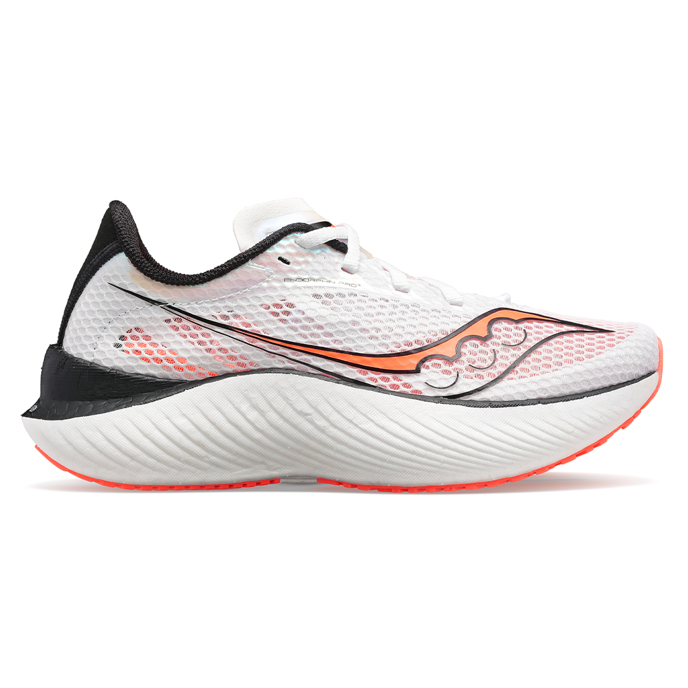 Men's Saucony Endorphin Pro 3, White/Black/Vizi, 11 D Medium