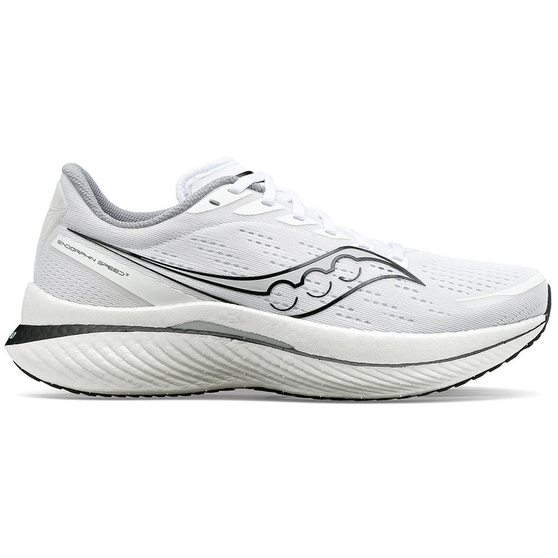 Men's Saucony Endorphin Speed 3, White/Black, 11.5 D Medium