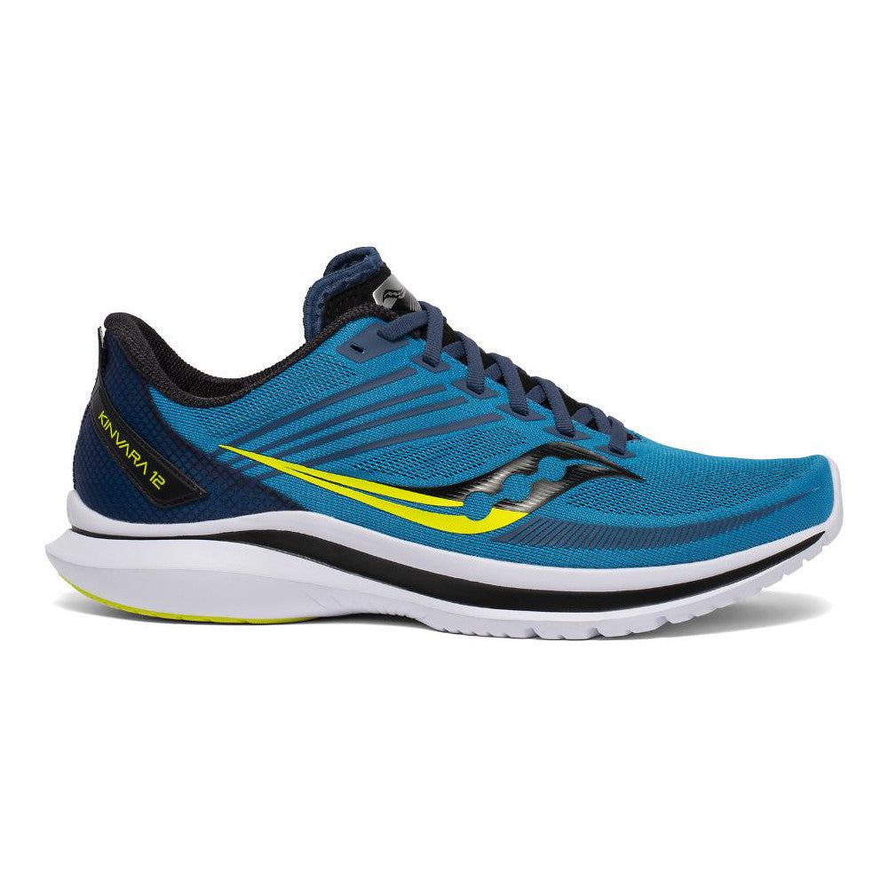 Men's Saucony Kinvara 12, Cobalt/Citrus, 9.5 2E Wide