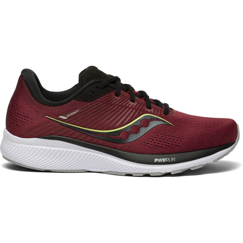 Men's Saucony Guide 14, Mulberry/Lime, 9 D Medium