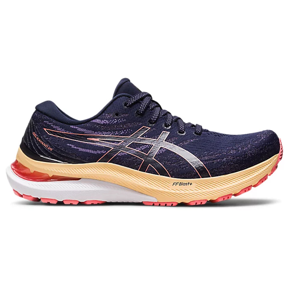 Women's Asics Gel-Kayano 29, Midnight/Papaya, 9 B Medium