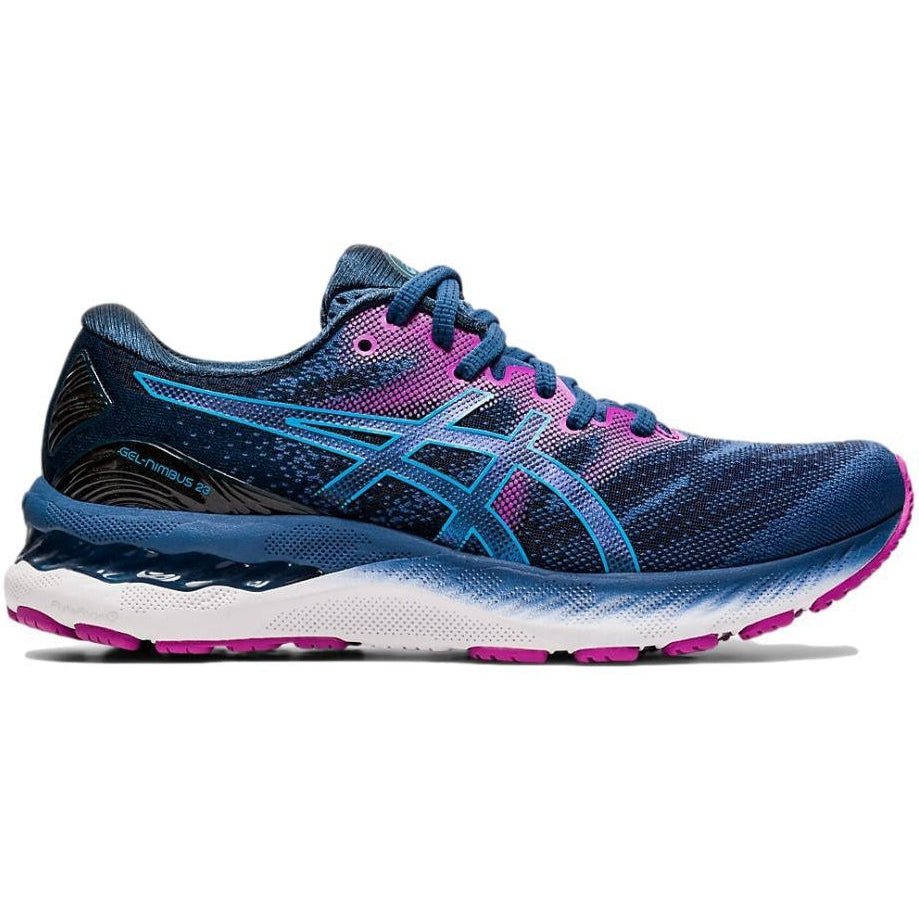 Women's Asics GEL-Nimbus 23, Grand Shark/Digital Aqua, 10.5 B Medium