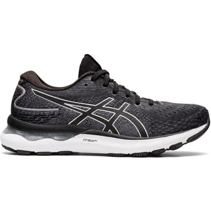 Women's Asics Gel-Nimbus 24, Black/Pure Silver, 6 B Medium