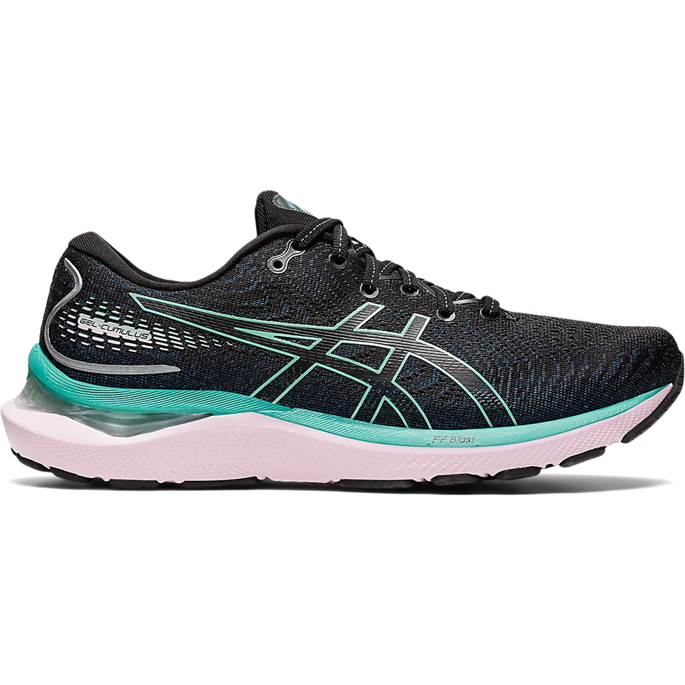 Women's Asics GEL-Cumulus 24, Black/Sage, 9.5 B Medium