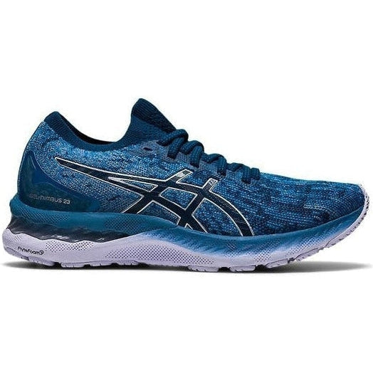 Women's Asics Gel-Nimbus 23, Floss/Mako Blue, 9 B Medium