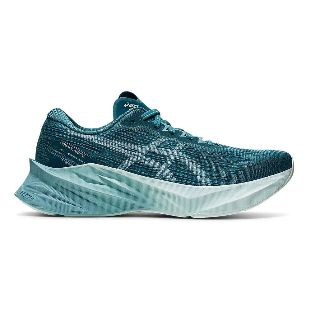 Women's Asics Novablast 3, Misty Pine/Smoke Blue, 10.5 B Medium