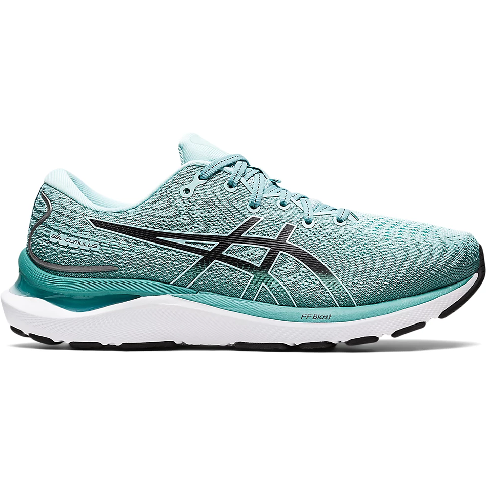 Women's Asics Gel-Cumulus 24, Oasis Green/Black, 9.5 B Medium