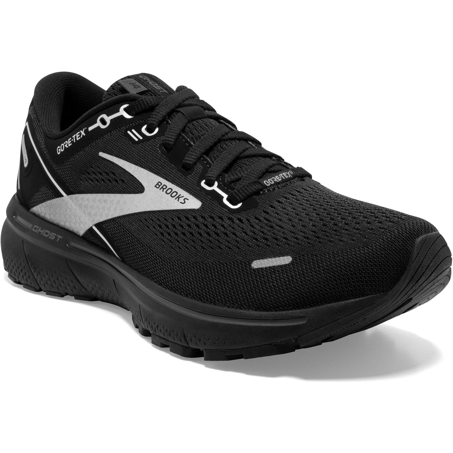 Women's Brooks Ghost 14 GTX, Black/Blackened Pearl, 7.5 B Medium