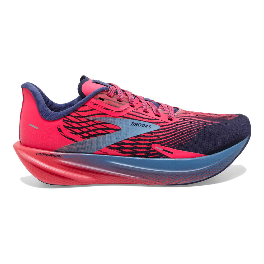 Women's Brooks Hyperion Max, Pink/Cobalt/Blissful Blue, 10.5 B Medium