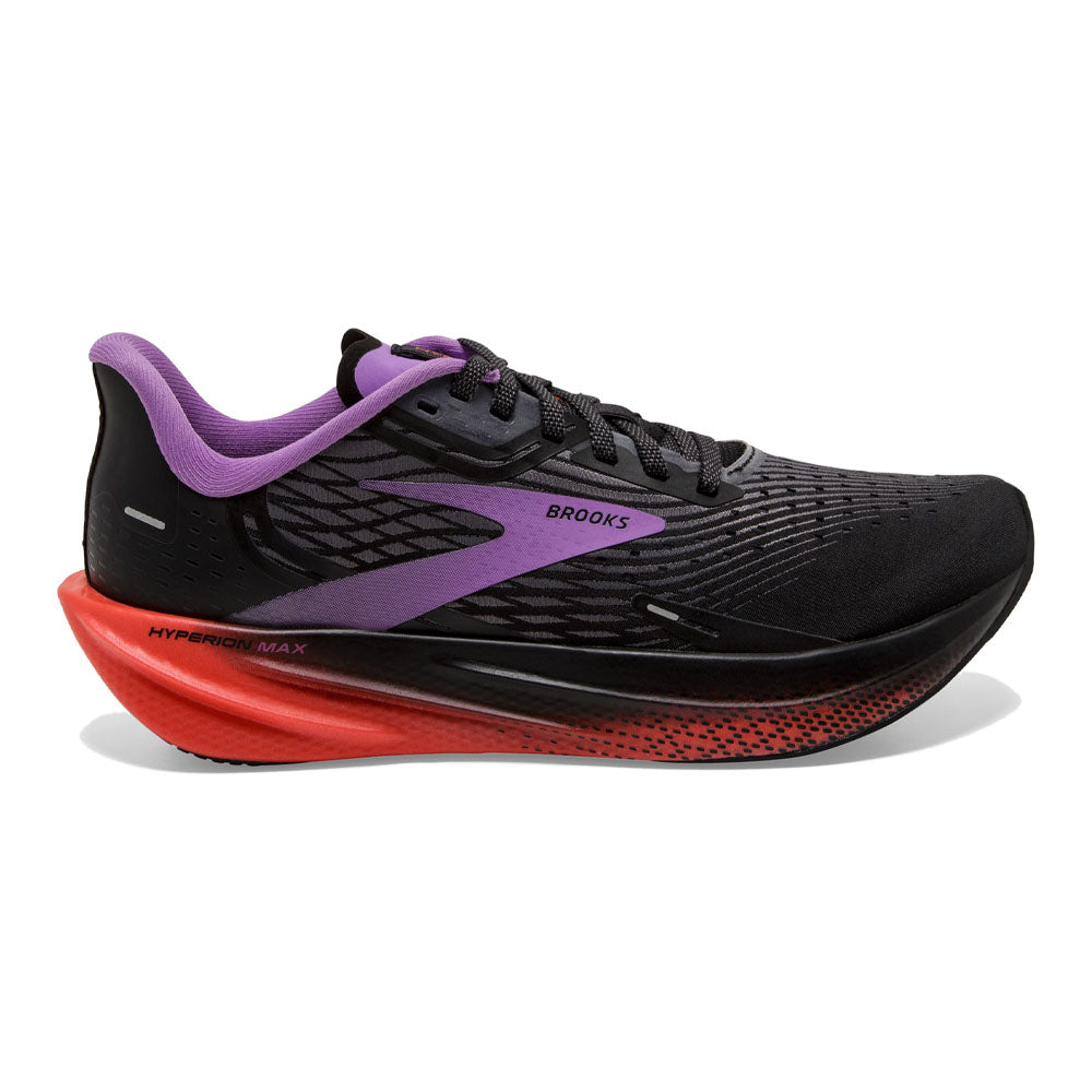 Women's Brooks Hyperion Max, Black/Fiesta/Bellflower, 10 B Medium