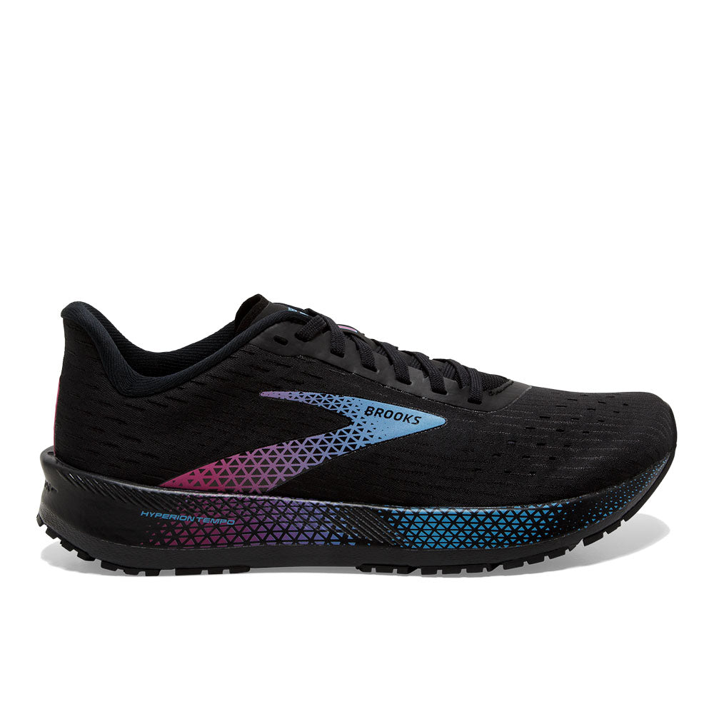 Women's Brooks Hyperion Tempo, Black/Blissful Blue/Fuchsia, 7.5 B Medium
