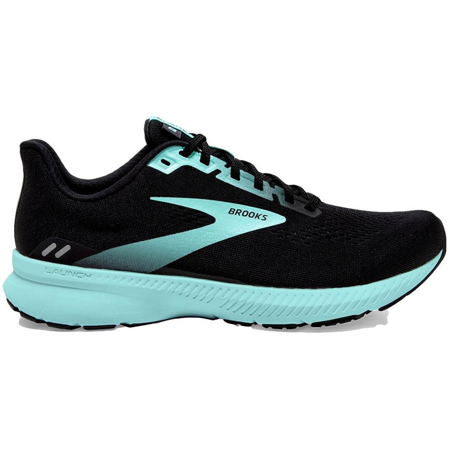 Women's Brooks Launch 8, Black/Ebony/Blue Tint, 9 B Medium