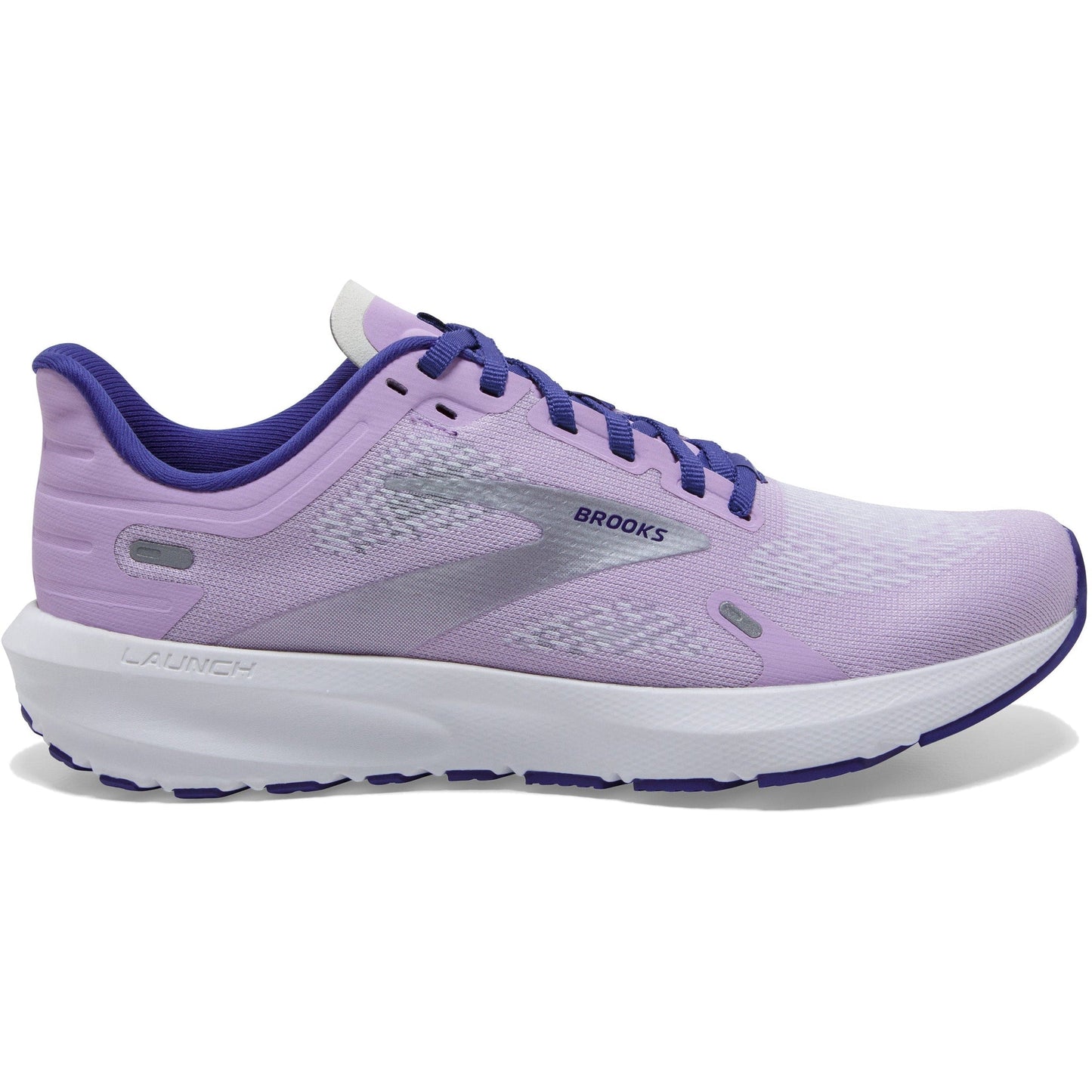 Women's Brooks Launch 9, Lilac/Cobalt/Silver, 5 B Medium