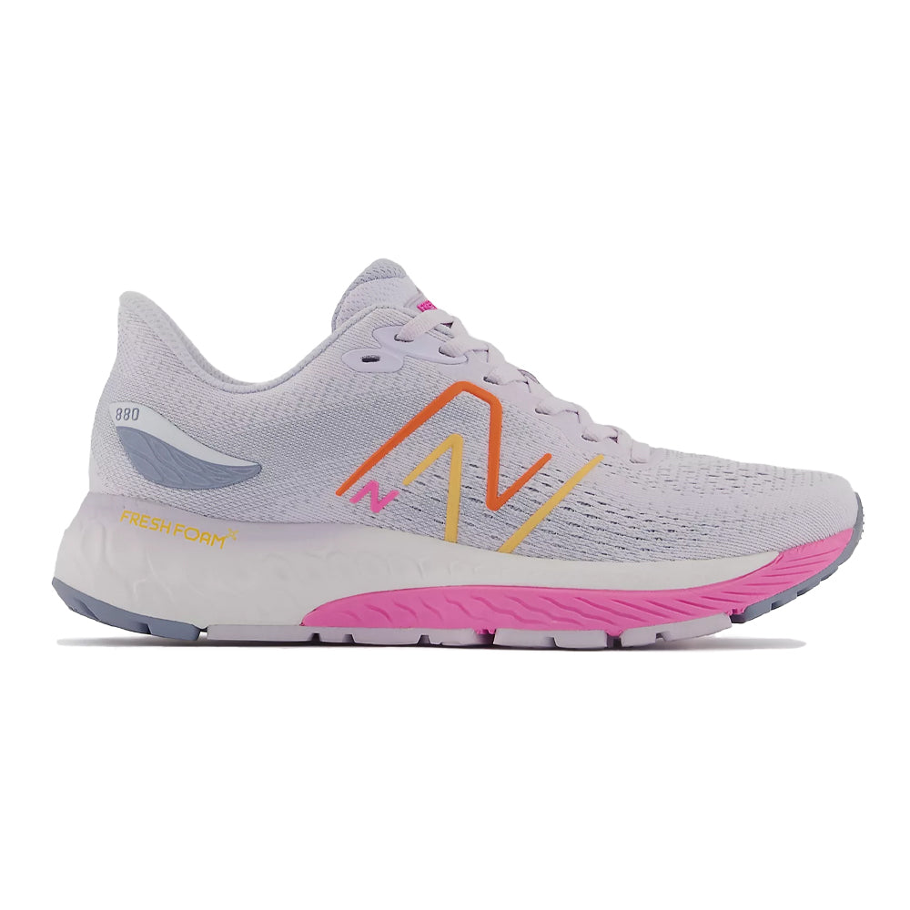 Women's New Balance Fresh Foam X 880v12, Libra/Vibrant Pink/Vibrant Orange, 11 B Medium