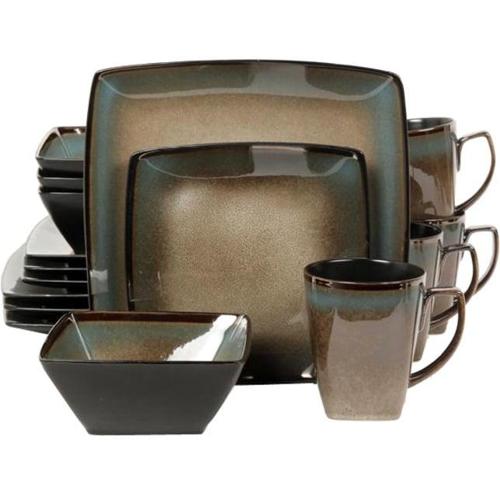 Gibson Elite Tequesta 16-Piece Dinnerware Set - Taupe