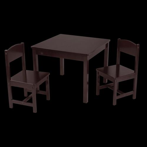 KidKraft KidKraft Wooden Aspen Table and 2 Chair Set, Children's Furniture - Espresso