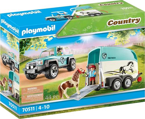 PLAYMOBIL Car with Pony Trailer