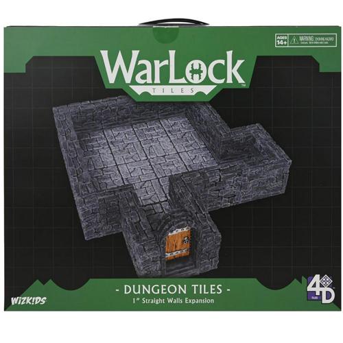 WarLock Tiles:1 in. Dungeon Straight Walls Expansion Pack - Miniatures, RPG Tabletop Accessory