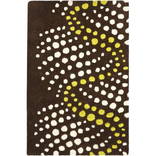 SAFAVIEH Soho Hudson Geometric Dotted Wool Area Rug, Brown/Beige, 2'*3'