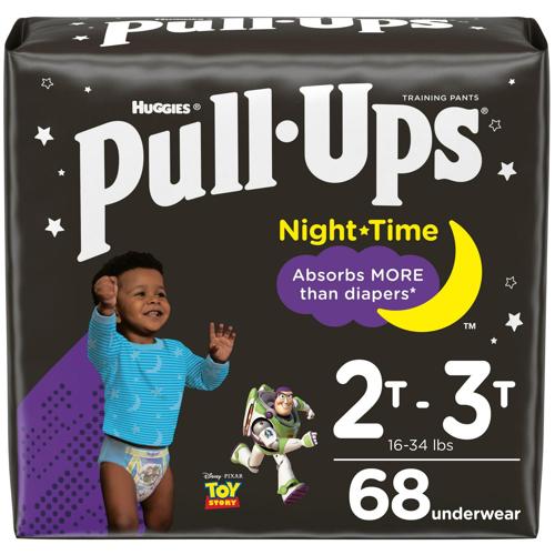 Pull-Ups Boys' Night-Time Potty Training Pants, 2T-3T, 68 Ct