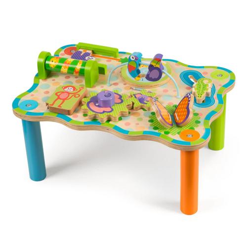 Melissa and Doug First Play Childrena s Jungle Wooden Activity Table for Toddlers