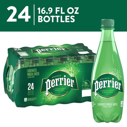 Perrier Sparkling Water, 405.6 fl oz, 24 Pack Plastic Bottles