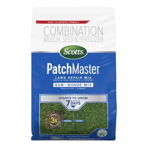 Scotts PatchMaster Lawn Repair Mix Sun and Shade Mix, 10 lb., for Bare Spots