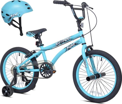 Kent Bicycles 18-inch Wheel, Boys Slipstream Bicycle with Helmet, Teal