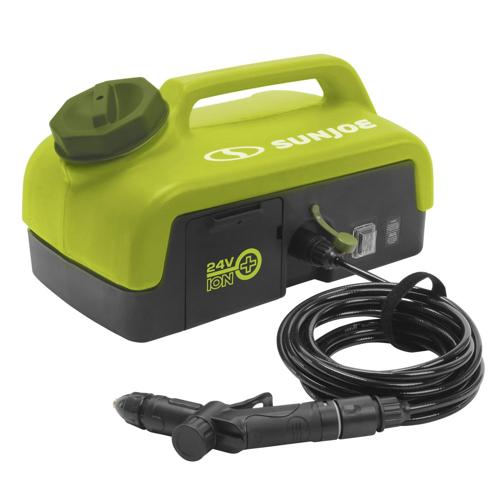 Sun Joe 24V iON+ Cordless Go-Anywhere Portable Sink/Shower Spray Washer, 2.5 Gal, Tool Only, 116 PSI Max, 1.5 GPM Max