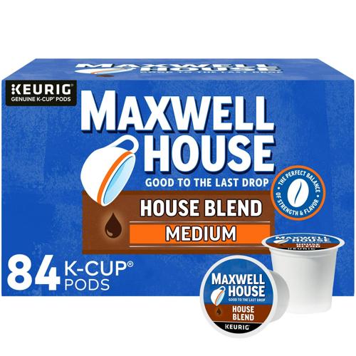 Maxwell House House Blend Medium Roast K-CupA Coffee Pods, 84 ct. Box