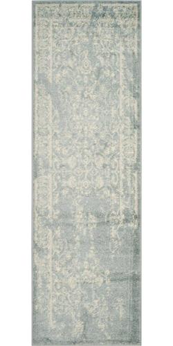 SAFAVIEH Adirondack Zoey Traditional Faded Runner Rug, Slate/Ivory, 2'6*8'